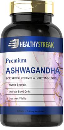 Healthy Streak Raw Ashwagandha Tablets (K92)