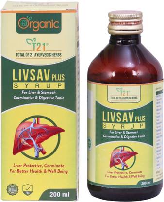 360 Degree Organic LIVSAV PLUS SYRUP For Liver & Stomach Tonic - 200 ml