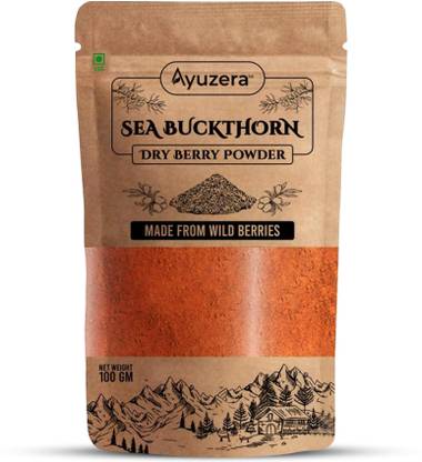 Ayuzera Seabuckthorn Dry Berry Powder | Vitamin C, Collagen | Himalayan Berry Powder