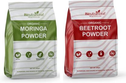 Neutraleaf Organic Moringa And Beetroot Powder Combo | Super Food | Multi Powerful Minerals