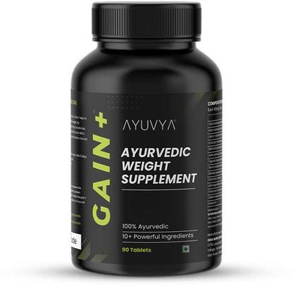 Ayuvya Ayurvedic Gain+ Weight Gain Supplement Improves Digestion & Muscle Mass Weight Gainers/Mass Gainers