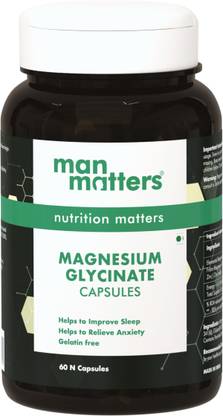 Man Matters Magnesium Glycinate Capsules | Helps Improve Sleep Quality & Muscle Functions