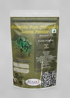 SIDHARA BETTA HERBALS Cucurbita Pepo Leaves Powder | Pumpkin Leaves Powder