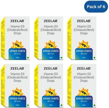 zeelab Updee 800 IU/ml | Cholecalciferol Drops Vitamin D3 Liquid Supplement