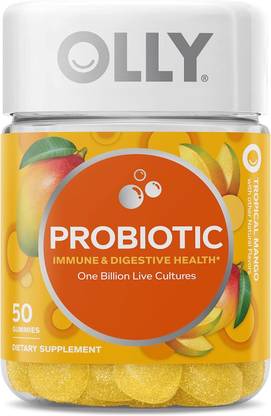 OLLY Gummies Probiotic Gummies 50 For Immune and Digestive Health