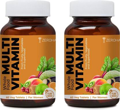 ZEROHARM Whole Food Multivitamin | Women Multivitamin & Multimineral | Folic acid, Biotin