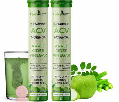 Lifesy Nutra Apple Cider Vinegar Moringa Effervescent Tablet, ACV Moringa To Control Cravings