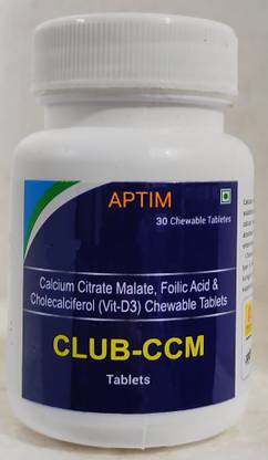 APTIM CLUB CCM Calcium Chewable Tablets For Strong Bones, Muscle, Joint