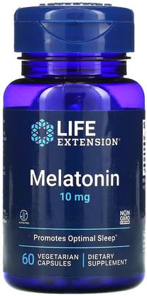 Life Extension Melatonin, 10 mg, 60 Vegetarian Capsules