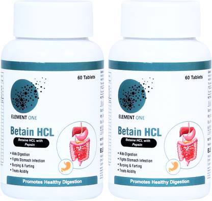 ELEMENT ONE Betaine HCL with Pepsin Stomach Acid Balance & Digestive Enzymes