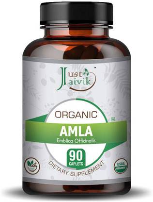 Just Jaivik Organic Amla Tablets - 750 mg | A Dietary Supplements