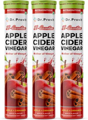 Dr.Provit L-Carnitine ACV Effervescent Tablets for Weight Loss and Fat Burn with Cinnamon