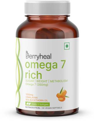 Berryheal Omega 7 Rich | Sea Buckthorn Oil | Sugar Control & Healthy Weight Managemnet