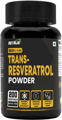 NutriJa Trans Resveratrol Powder - 99.5% Pure Micronized & Highly Bioavailable