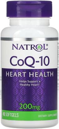 Natrol CoQ-10, 200 mg, 45 Softgels