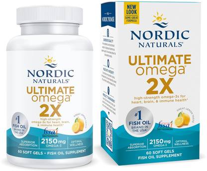 Nordic Naturals Ultimate Omega 2X 2150mg Omega-3 Lemon Flavor Softgels