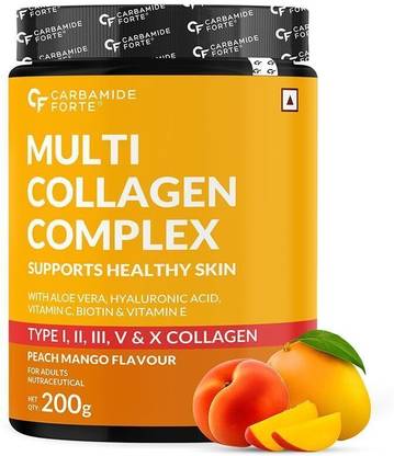 CARBAMIDE FORTE Collagen Powder Multi Collagen Supplement for Skin Glow & Joint Support