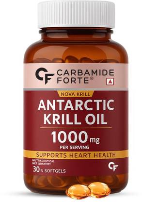 CARBAMIDE FORTE Antarctic Krill Oil 1000mg with Omega-3, Marine Phospholipids & 2% Astaxanthin