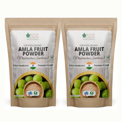 Bliss of Earth 2X453GM USDA Organic Amla Powder For Drink Eat Immunity Building, Vitamin C
