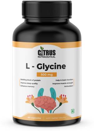CITRUS NUTRACEUTICAL L-Glycine Amino Acid Supplement For Function and Antioxidant 60 Capsules