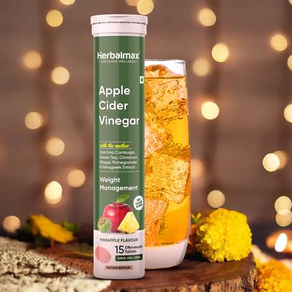 Herbal max Apple Cider Vinegar Effervescent Tablet ,Vitamin B6 & B12 for weight loss