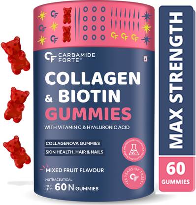 CARBAMIDE FORTE Collagen Gummies with Biotin For Skin & Hair | Collagen Supplements for Women