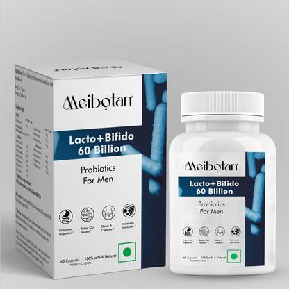 MEIBOTAN Probiotics Supplement Lacto with Bifidobacterium 14 Strains 60 Billion CFU Men