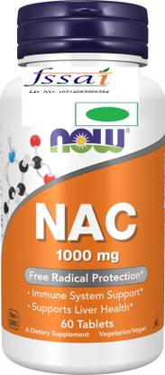 Now Foods NAC 1000 mg, 60 Tablets
