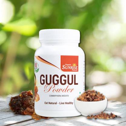 Sunrise Guggul Powder - Natural Ayurvedic Herb for Cholesterol Management, Weight Loss