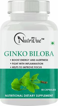 Nutrivue Ginko Biloba Natural Supplement Improves Memory & Focus