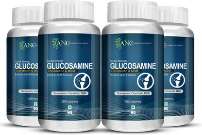 ANC Glucosamine Chondroitin & MSM 2000mg Strong Bones & Relive Joints Pain Pack of 4