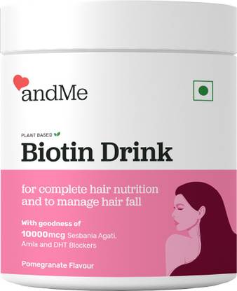 andMe Plant Based Vegan Biotin for Hair Growth with Amino Acids, Omega 3, DHT Blocker