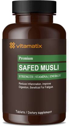 Vitamatix Safed Musli, safed musli Tablets, testosterone booster for men (H75)