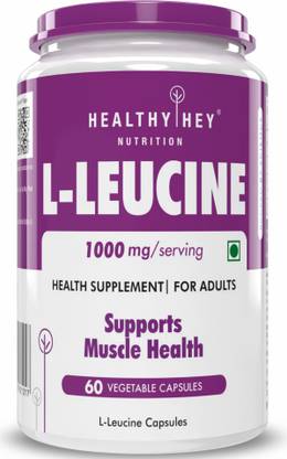 HealthyHey Nutrition L-Leucine Capsule 1000mg Per Serving 60 Capsules