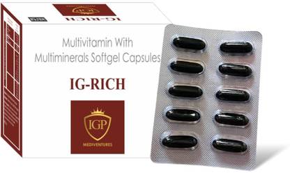 IGPMEDIVENTURES IG-RICH MULTIVITAMIN & MULTIMINERAL CAPSULES |SOFTGEL CAPSULES |SUPPORTS HEALTH