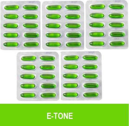 ZEE DRUGS ETONE VITAMIN E CAPSULE 400MG WITH OMEGA 3 TOO (5*10CAPS)