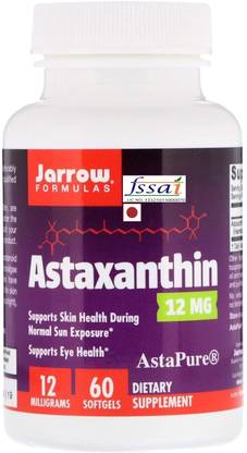 Jarrow Formulas Astaxanthin, 12 mg, 60 Softgels