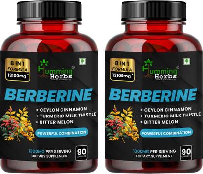 Humming Herbs Berberine HCL -Herbal, Immune Function, Cardiovascular, Gastrointestinal Support