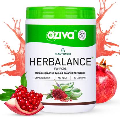 OZiva HerBalance for PCOS (with Myo-Inositol), Natural Drink for PCOD Management