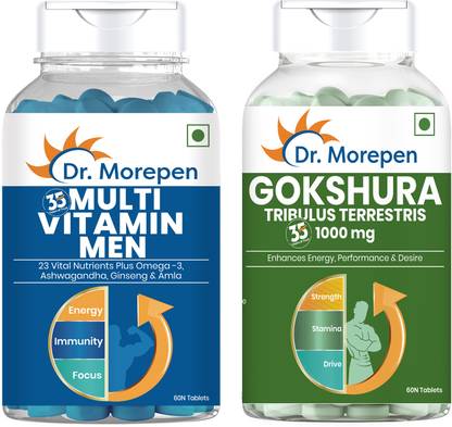 Dr. Morepen Gokshura and Multivitamins For Men | Improves Men's Performance & Strength