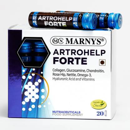 Marnys Artrohelp Forte | Hydrolysed Collagen, Omega 3, Glucosamine | 20 vials