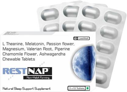 Restnap Chewable Deep Sleeping aid | Ashwagandha, Melatonin, Magnesium Sleep Support