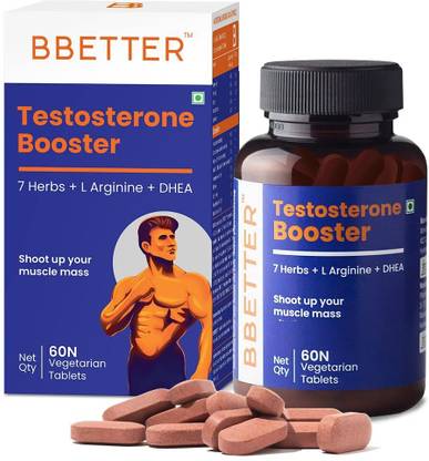 BBETTER Testosterone Booster for Men with 7 Herbs for performance & vitality