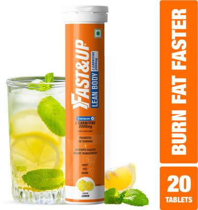 FAST&UP L-Carnitine Tartrate 2000mg, Helps Convert Fat into Energy, Lemon Flavor