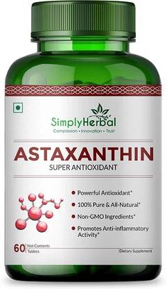 Simply Herbal Astaxanthin with 4mg Asta Real, for Eyes & Skin
