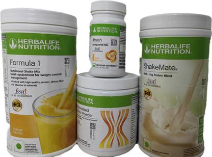 Herbalife Nutrition WEIGHT LOSS F1 MANGO SHAKE & SHAKEMATE & PROTEIN POWDER 200GM & AFRESH GINGER