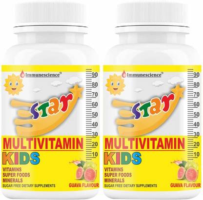 Immunescience Multivitamin For Kids Help Boost Height, Growth, & Immunity (Chewable Tablets)