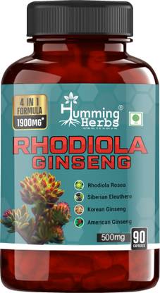 Humming Herbs RHODIOLA GINSENG Adaptogen � Brain Booster, Memory, Energy and Concentration