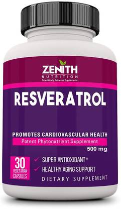 Zenith Nutrition Nutrition Resveratrol 500mg Lab tested