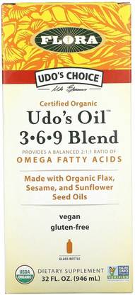 FLORA Udo's Choice, Udo's Oil 3-6-9 Blend, 32 fl oz (946 ml)